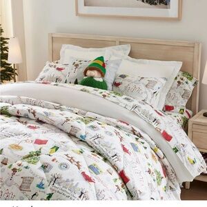 Pottery Barn x Elf king sheet set and pillow shams